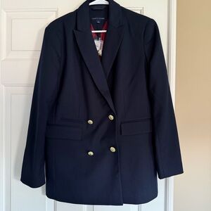 Tommy Hilfiger Women's Navy Blazer with Gold Buttons